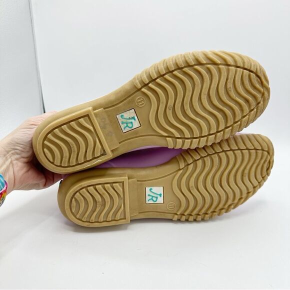 Jack Rogers Waterproof Chloe Lavender and Metallic Gold Duck Rain Boots Sz 11‎ - Picture 9 of 16